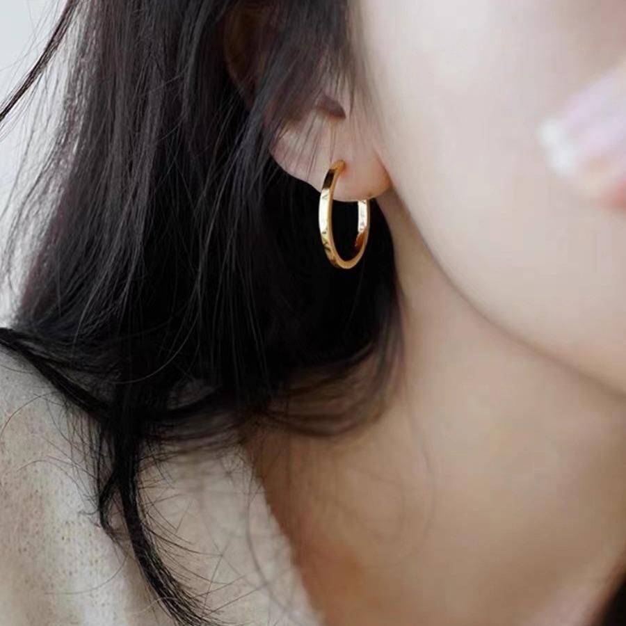 Circular Earrings - New Style Stud Earrings - Unique Design - Plain Circular Ear Hoop - Women's Accessory