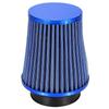Car High Flow Cold Air Filter Intake Induction Kit High Power Mesh Cone Blue