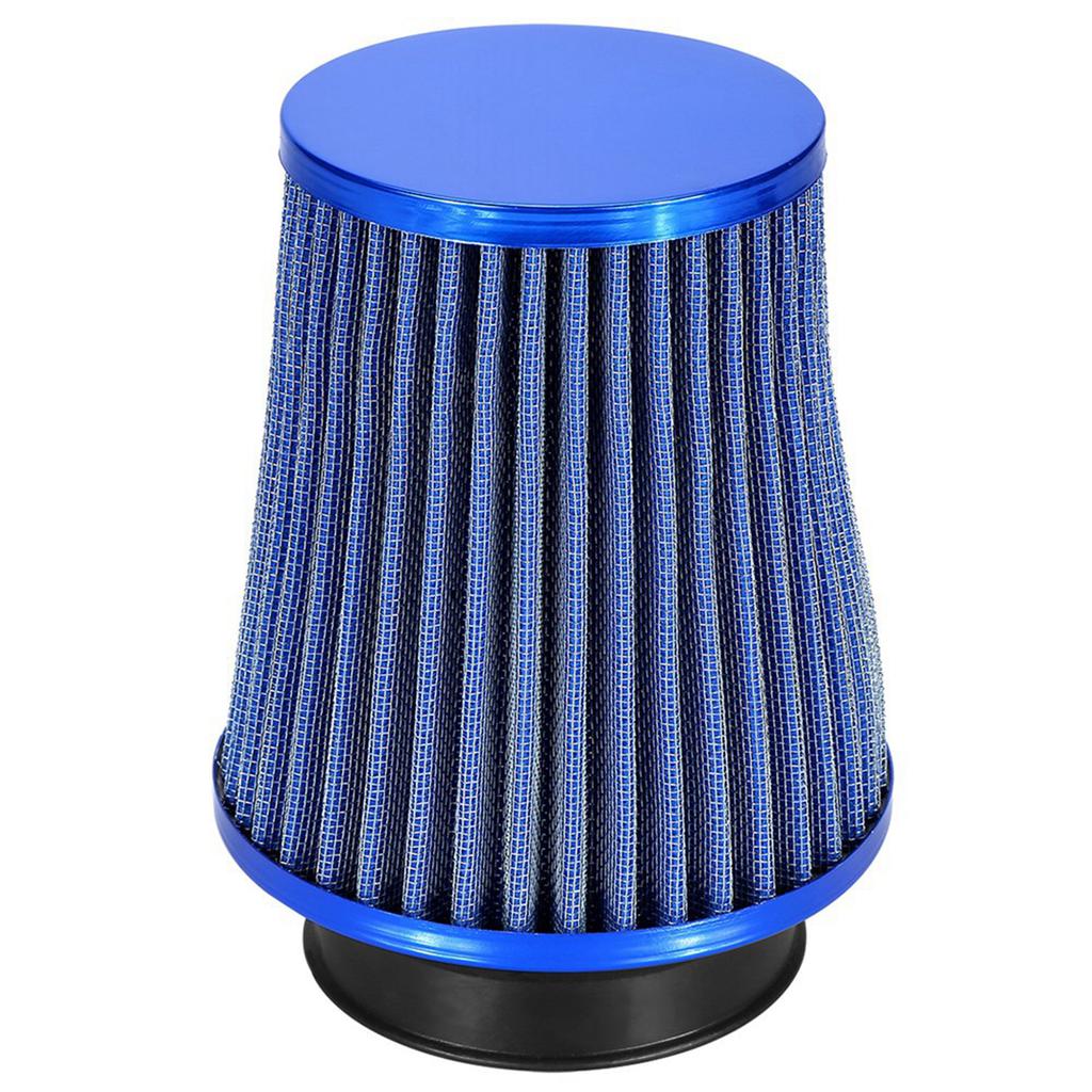 Car High Flow Cold Air Filter Intake Induction Kit High Power Mesh Cone Blue