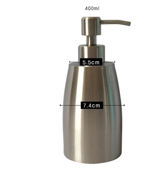 400ml Stainless Steel Hand Soap Dispenser Foamer Bottle Pump Liquid Soap Dispenser Cosmetic Foam Bottle серебряный