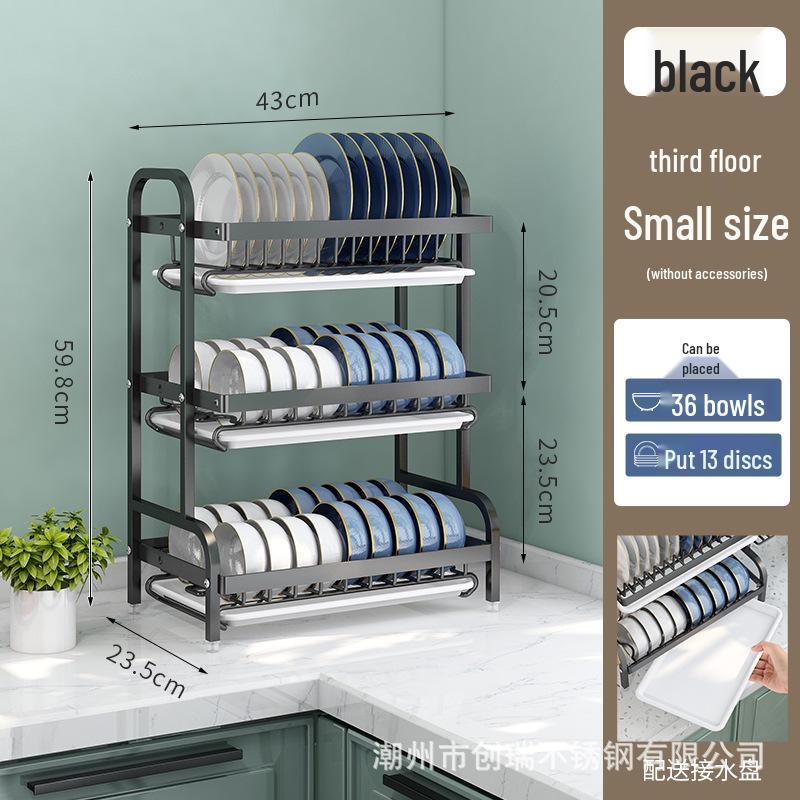 Multi-functional Kitchen Storage and Draining Rack for Bowls, Plates, Utensils, and Chopsticks