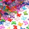 100 Stück 15x13mm Acryl Schmetterlingsperlen Bunte Tier-Streuperlen Für Schmuckherstellung DIY Armbänder Halskette Handy-Schlüsselanhänger