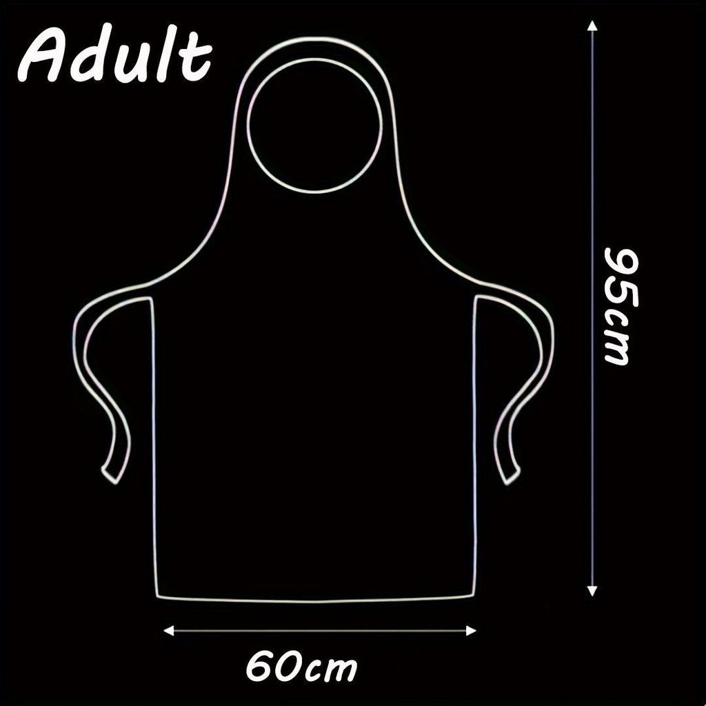 Waterproof Plastic Apron For Painting Bibs Disposable Smocks Bibs For Cooking Housework Picnic Clear Plastic For Adults Kids