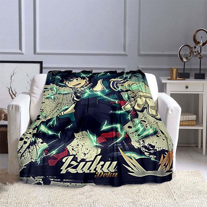 

Аніме Мультфільм My Hero Academia 3D Ковдра для ліжок Походи Пікнік Товста ковдра Модне покривало Фланелева ковдра 75x90cm