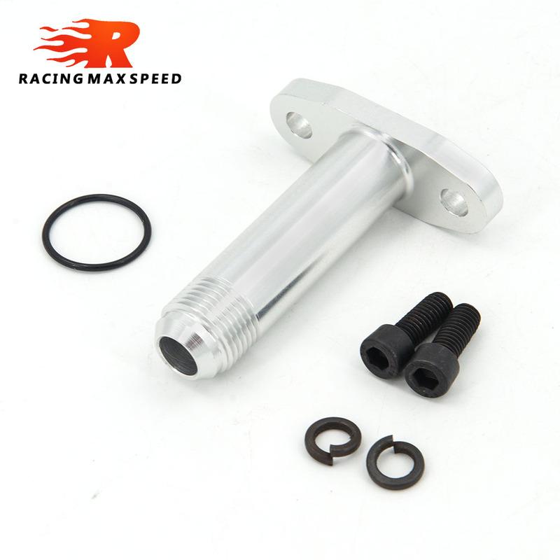 XMSJ-An10 Hole Pitch 2"/51 Turbo Oil Drain Return Flange Adapter Sliver CNC Process Leakproof for T3 T4 GT28 GT30 GT35 T25