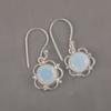 Milky Opal Gemstone 925Sterling Silver Women's Jewelry Handmade Earrings 1.40" EE-56-15