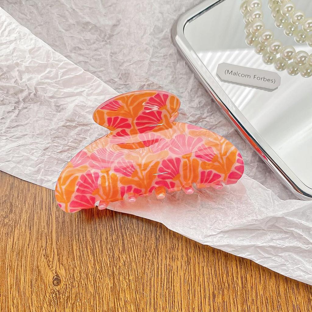 Large Acetate Hair Clip for Women - Korean Fashionable Jelly Color Hair Claw with High-End Feel