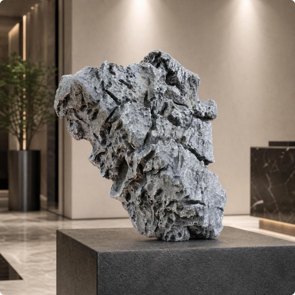 PU Foam Artificial Rock Realistic Decorative with Rugged Textured Surface WaterCleanable