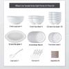 Modu Lanka Ceramic Dinnerware Set, 8-Person, 43-Piece