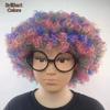 Gift Various Coloured Props Clown Cosplay Football Fans Black Afro Curly Wig Synthetic Wigs Curly Hair Children/Adults Dressing