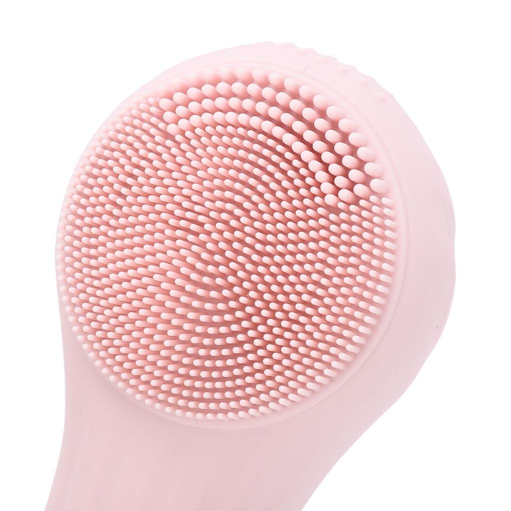 Facial Cleansing Brush Vibration Exfoliating Heating Silicone Face Scrub Brush for All Skin Types Pink Pink