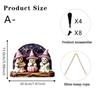 Pink Halloween Wooden Hanging Sign Cute Ghost Black Cat Wall Decoration Hook Holiday Ritual Sense