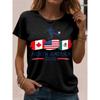 Women's T Shirt Print Graphic Stylish Classic Casual Short Sleeve Crew Neck Regular Tops