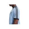 Adidas Originals Striped Crew Neck Slim Fit Short Sleeve T-Shirt Men Tops Gray Blue JY1371