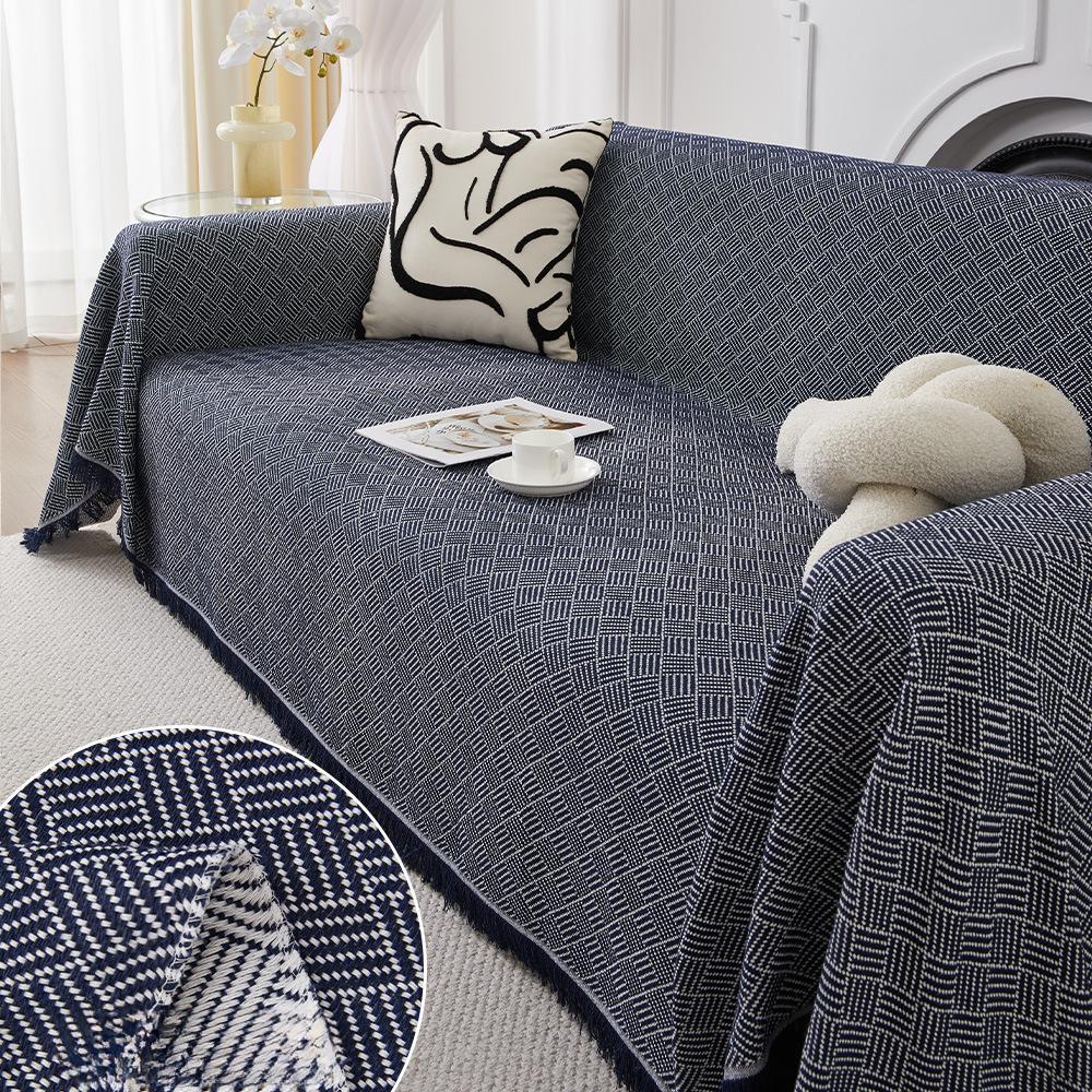 Sofa Towel Cover Cloth Ins Style Double-Sided Available Cotton Yarn Chenille Simple One-Piece Sofa Cushion Cover Towel All Wrapped Cover Cover