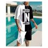 Fashion Casual Vacation Summer Men's Suit 3D Printed Sportswear Short-sleeved Suit Oversized Round Neck T-shirt Shorts 2-piece