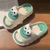 2024 New Women's Home Slippers Cute Cartoon Calf Linen Slippers Home Cotton Non-slip Thick Mute Shoes Couples Indoor Slippers
