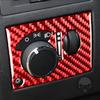Red Carbon Fiber Headlight Switch Panel Cover Trim For Dodge Challenger 2008-14