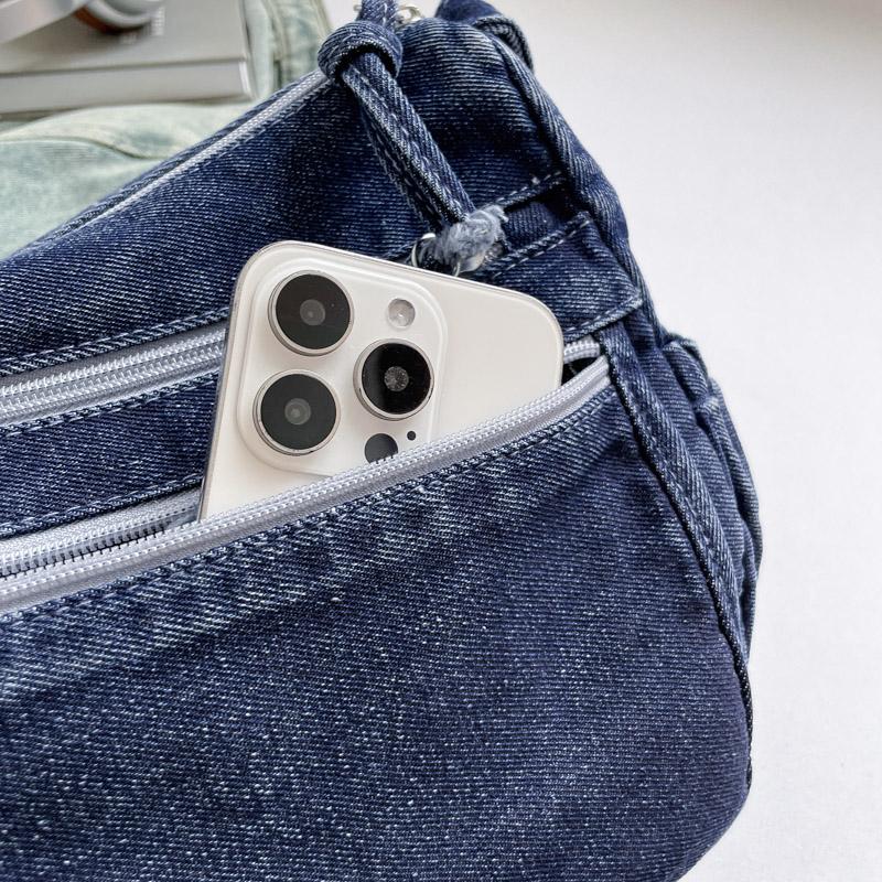 Denim Bag Women's Large Capacity Shoulder Bag Retro Student Crossbody Bag