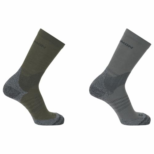 [Salomon] Socks 2 Pair Set X ULTRA ACCESS CREW 2-PAC (X Ultra Access Crew 2 Pack) LC2910600 EXCALIBUR/OLIVE NIGHT/L