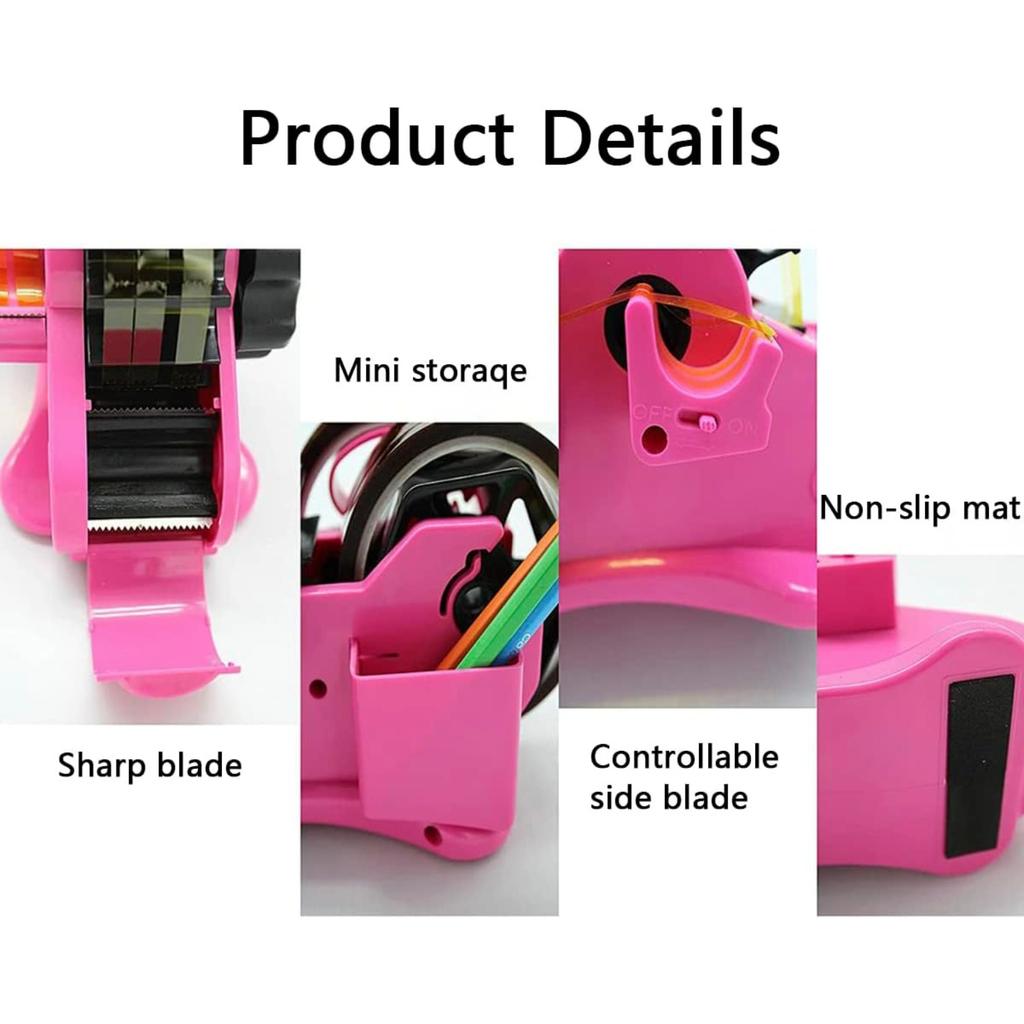 Heat Tape Dispenser, Semi-Automatic Desk Tape Dispenser with Compartment Slots Multiple Roll Cut Heat Tape Dispenser Sublimation for Heat Transfer
