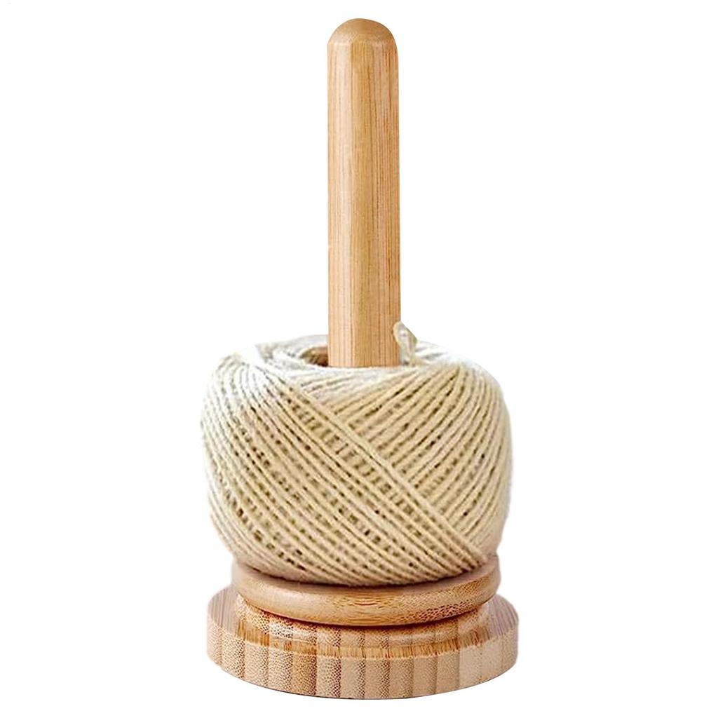 Knitting Yarn Holder  Wood Yarn Stand Yarn Spool Home Braided Yarn Spool Storage Stand Table Top Rotary Ball Wooden Winder