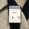 MidiUmi Made In Japan Linen Blend Border Pattern Five-quarter Sleeve V Neck Knit Women Used