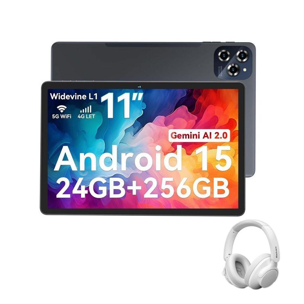 TABWEE 2025 W90 11 İnç Tablet Android 15,24GB RAM 256GB Bellek(2TB TF),Büyük Ekran Geniş Ekran L1, Sekiz Çekirdekli T615, 8000mAh, 5G WiFi, 4G LET, 18W