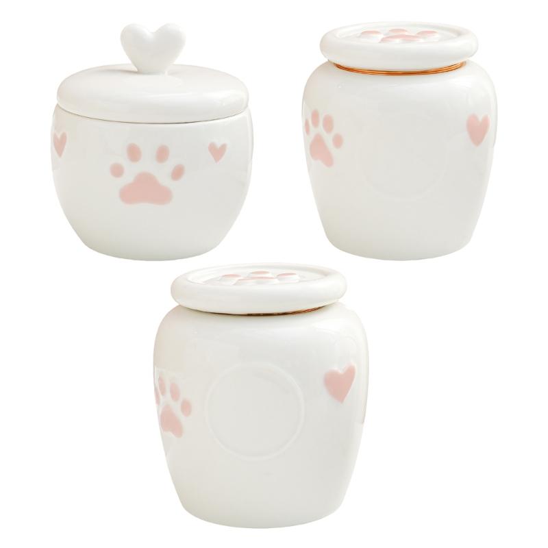 Handmade Ceramics Pet Memorial Urn Waterproof Creative Cats and Dog Cremation Urns for Enduring Tributes in Any Setting