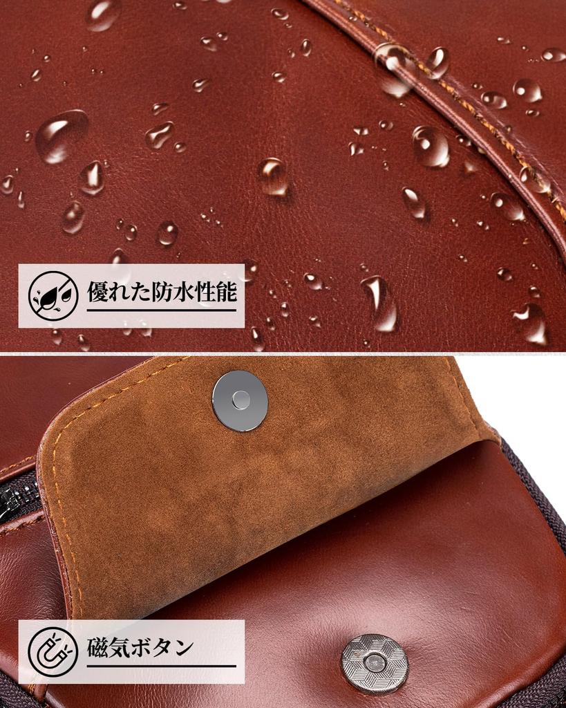 YESLAU Shoulder Genuine Crossbody Large USB iPad Popular for and Theft Prevention Men's Bag, Leather, Waterproof, Bag, One-Shoulder Bag, Capacity,