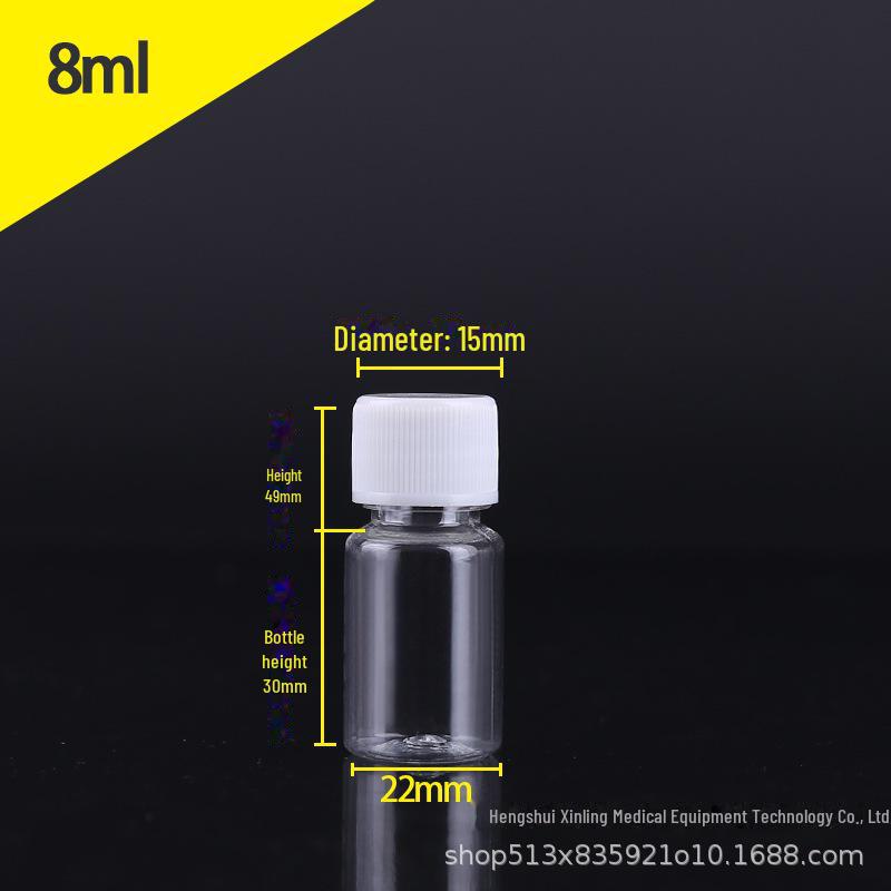 Transparent Plastic Bottle with Cap - Available in 30ml, 50ml, and 100ml Sizes