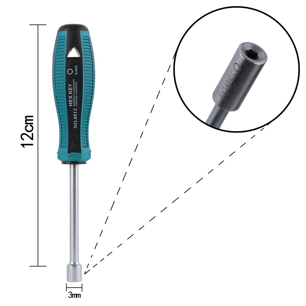 Metal Hex Nut Key Hand Tool  Driver Nutdriver Wrench Screwdriver