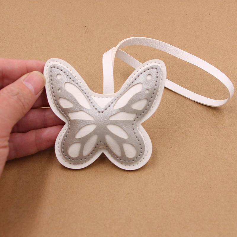 Butterfly Keychain Charm Cute Pu Leather Bag Accessories For Butterfly Lovers Good Gift