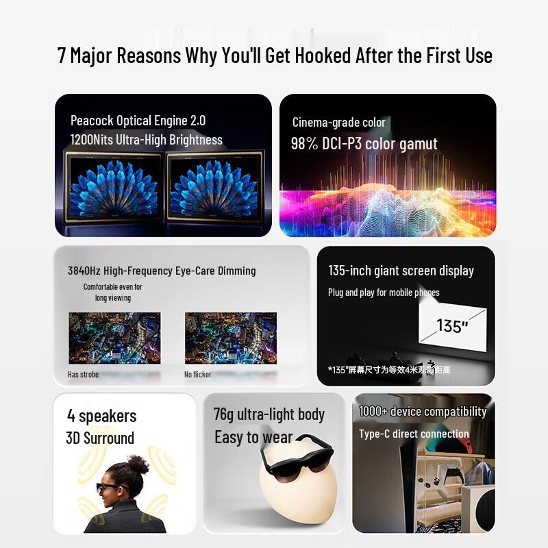 FFALCON RayNeo Air 3s Pro Smart AR Glasses Bundle