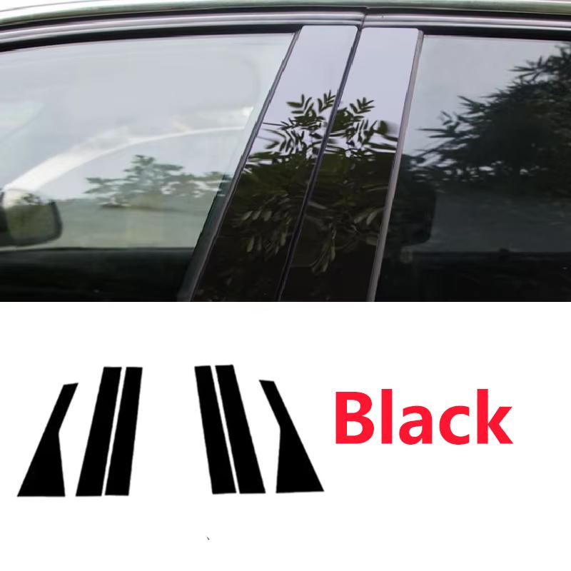 For Land Rover Range Rover Sport L494 6pcs 2014~ Car Window Trim Covers Carbon Silver B C Pillars Center Column Accessories