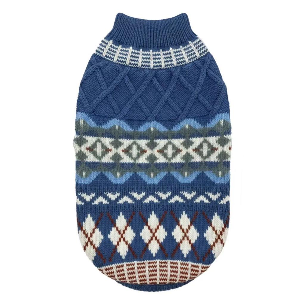 Fair Isle Sweater for Small Mid Wiener Dogs Spring Autumn Winter Soft Clothes for Sausage Dogs Thick Warm Costume for Dachshund