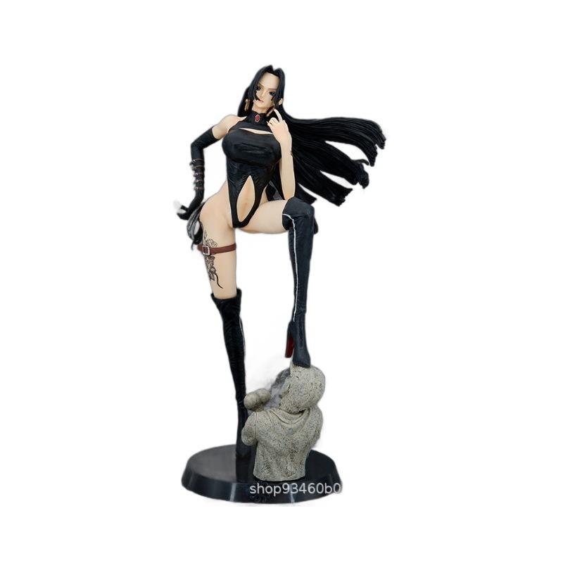 48Cm  One Piece Leather Jacket Empress Boa Hancock Model Figurine Desktop Decoration Action Figures Fans Collect Gift