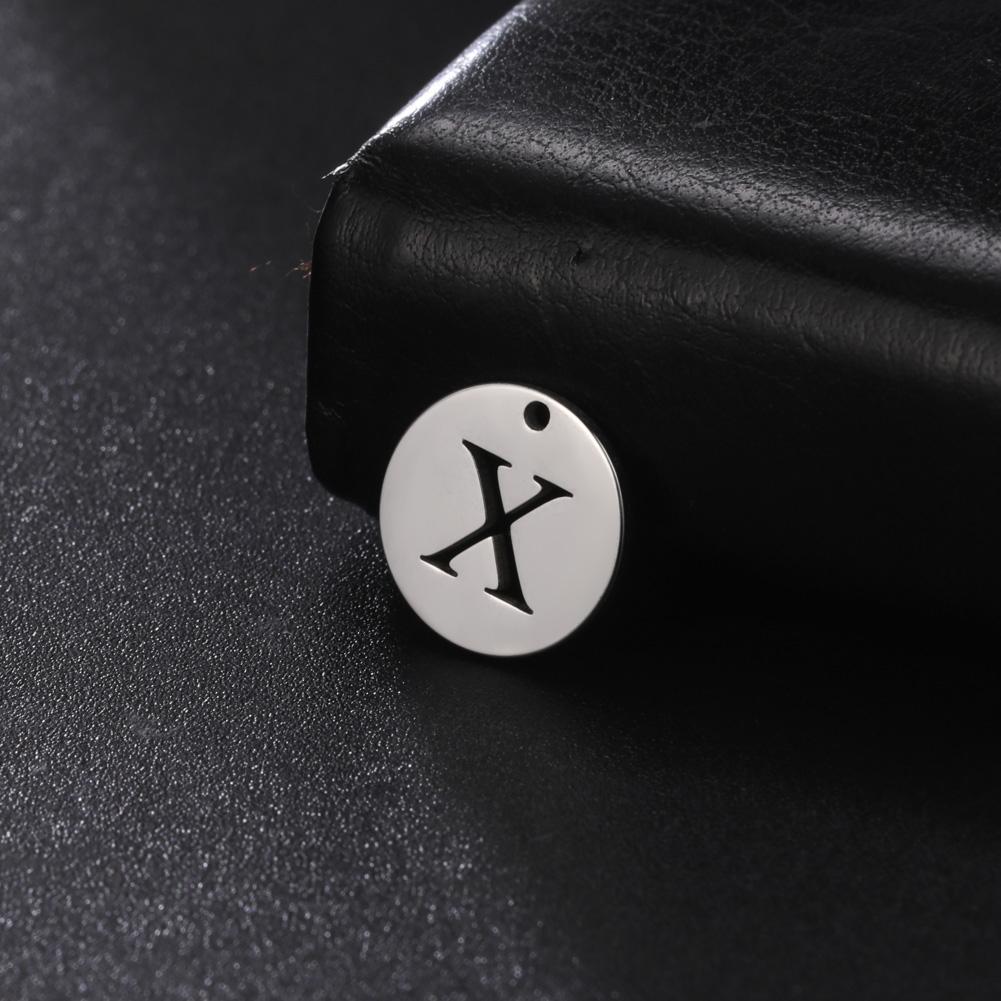 Teamer 10pcs A-Z 26 Letters Stainless Steel Charms for Jewelry Making Initial Alphabet Charms Pendant for Bracelet Necklace DIY