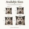 Cute Dog Face Cushion Cover Husky Corgi Pug 2D Flat Print Peach Skin Throw Pillow Case For Sofa Home Decor Pet Lover Gift 45X45