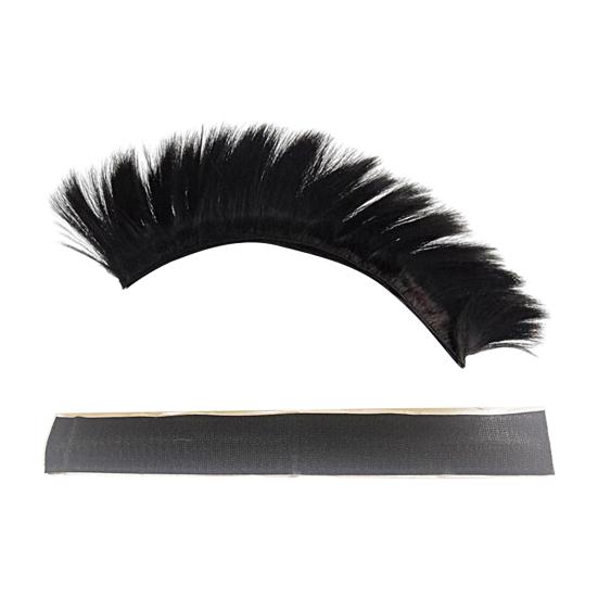 

Режущийся шлем, парик, съемный высокотемпературный шелковый яркий цветной шлем, шлем ирокез, принадлежности для шлема чёрный