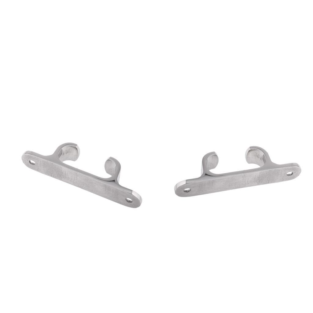 2pcs 100mm Stainless Steel Straight Bow Chock Fairlead Boat Rope Line Cleat