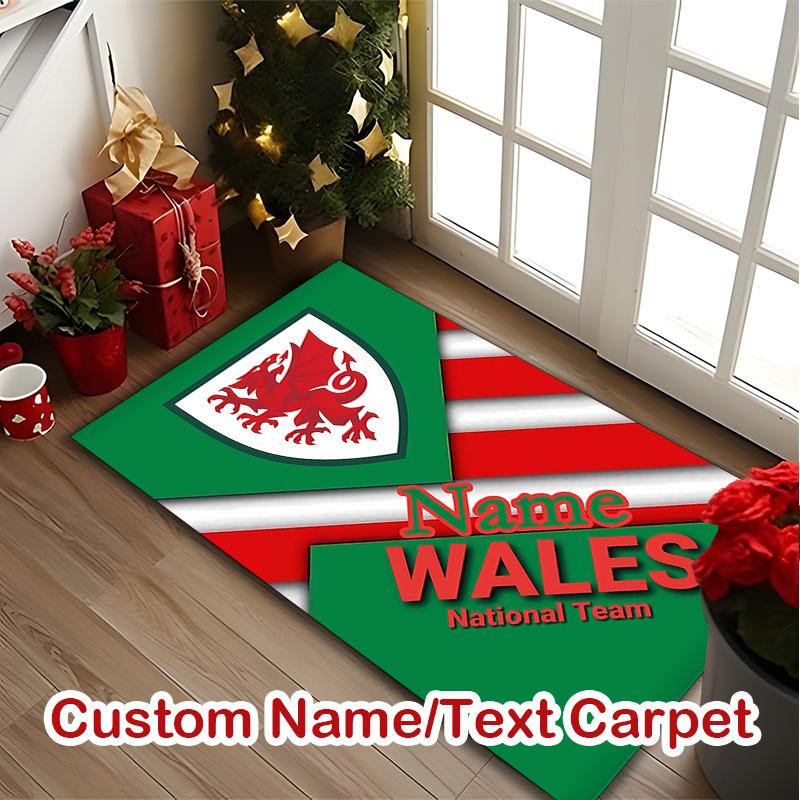Wales National Football Team (2) Print Area Rug, Multi-functional Office Chair Sofa Carpet, Easy Clean Carpet for Home and Living Spaces