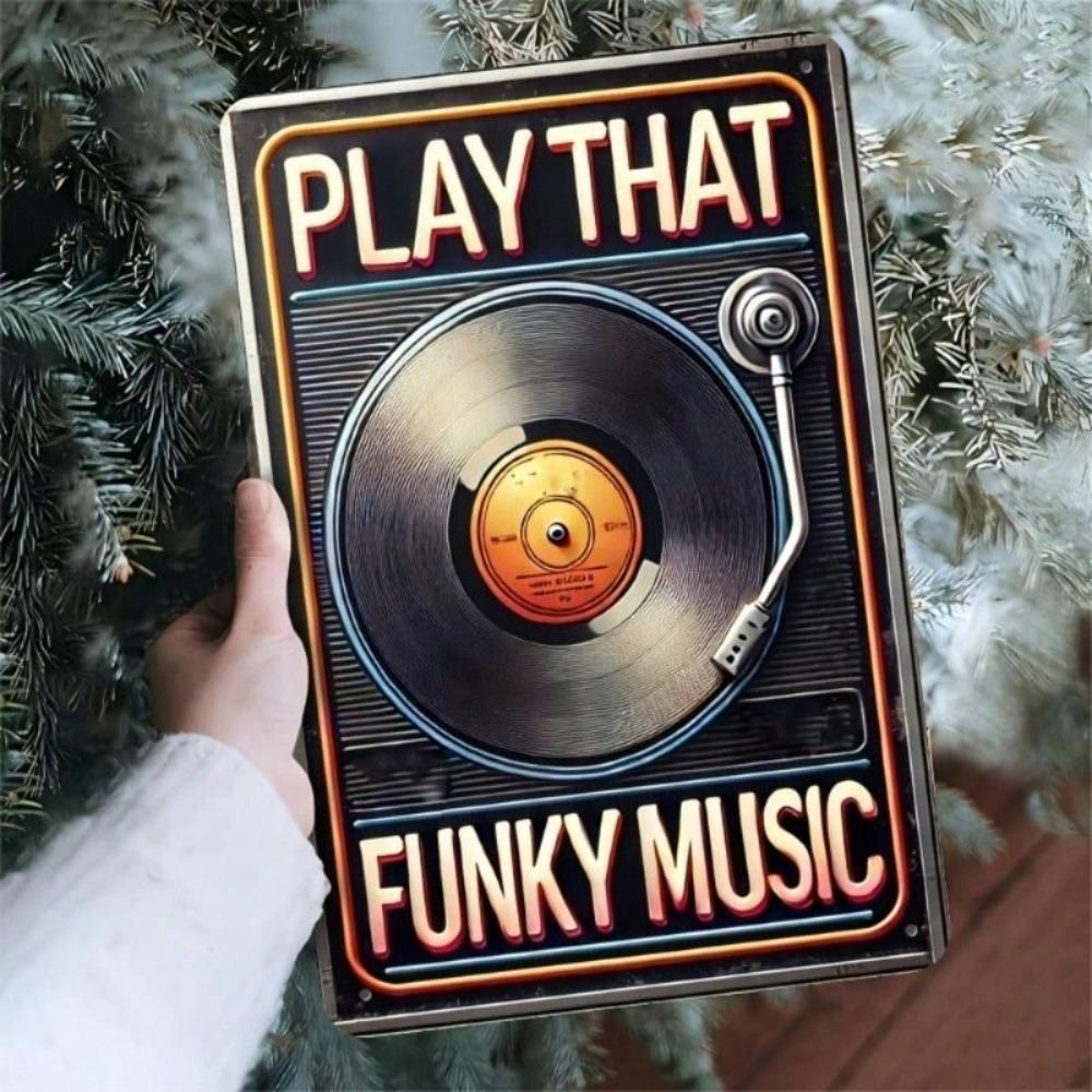 Retro Musik Schallplatte Metall Poster Wanddeko für Wohnzimmer