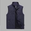 Summer Outdoor Sports Vest: Breathable Solid Color Top for Fishing and Cycling with Custom Embroidery