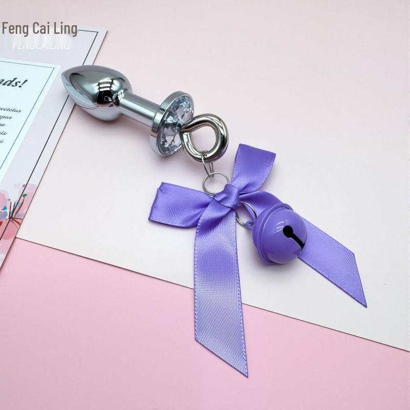 Bowknot Anal Plug & Nipple Clamps with Bells - Cute Flirting Set for Couples
