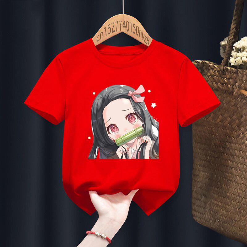 Nezuko Kamado Kimetsu No Yaiba 3D Print Kid T-shirts Children Baby Black  Kawaii Clothes Boy Girl T-Shirts