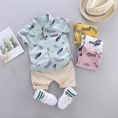1-4Years Infant Baby Boys Clothes Set Cartoon T-shirt Tops+Shorts Summer Outfits