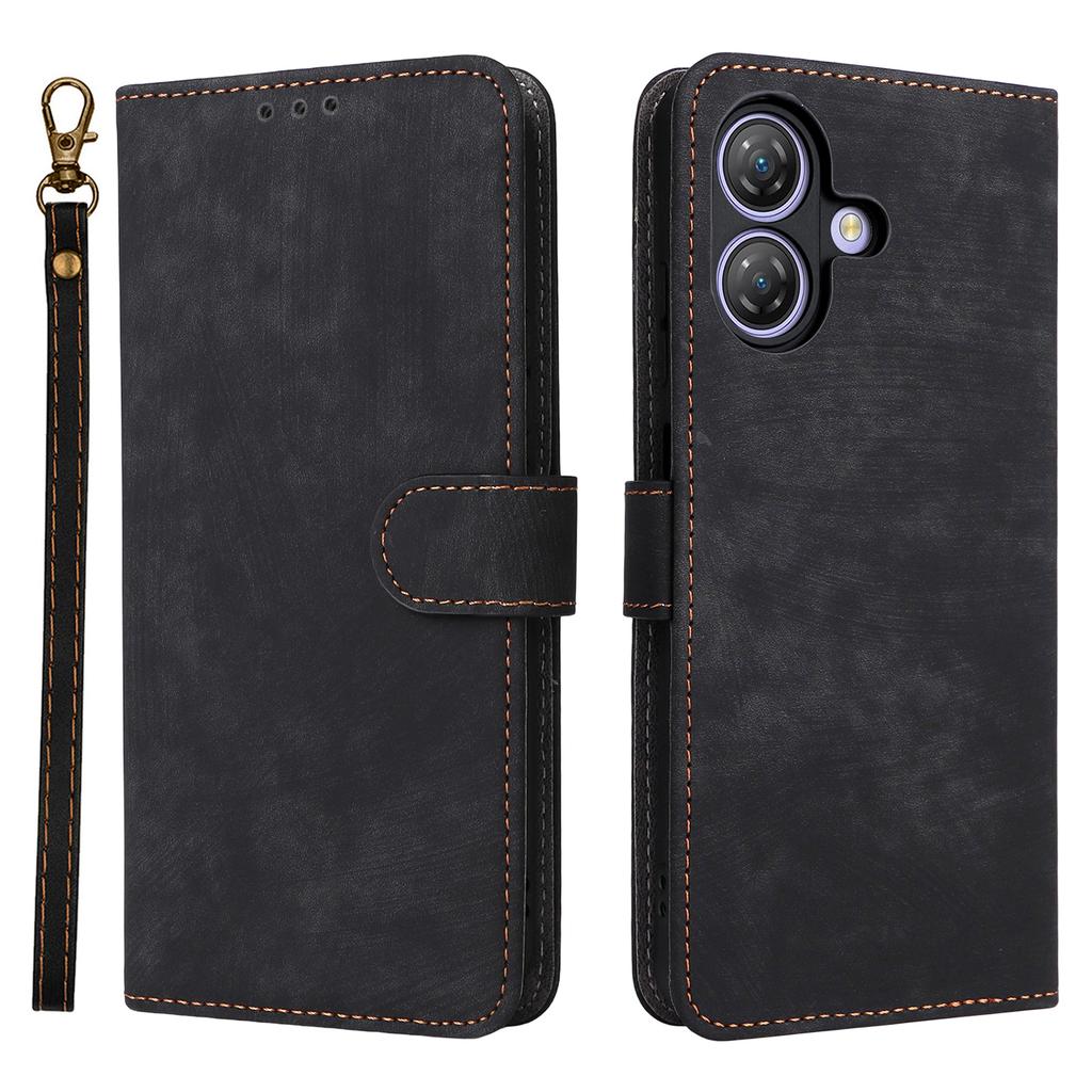 För Ulefone Note 21 Fodral Plånbok RFID-blockerande PU-läderfodral Ställ med rem