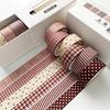 YUBBAEX Volume 6 Check Pattern Masking Tape Set GridStripeDot Design Washi Art DIY Craft Bullet Journal Supplies Planner Scrapbook Card Gift Wrapping