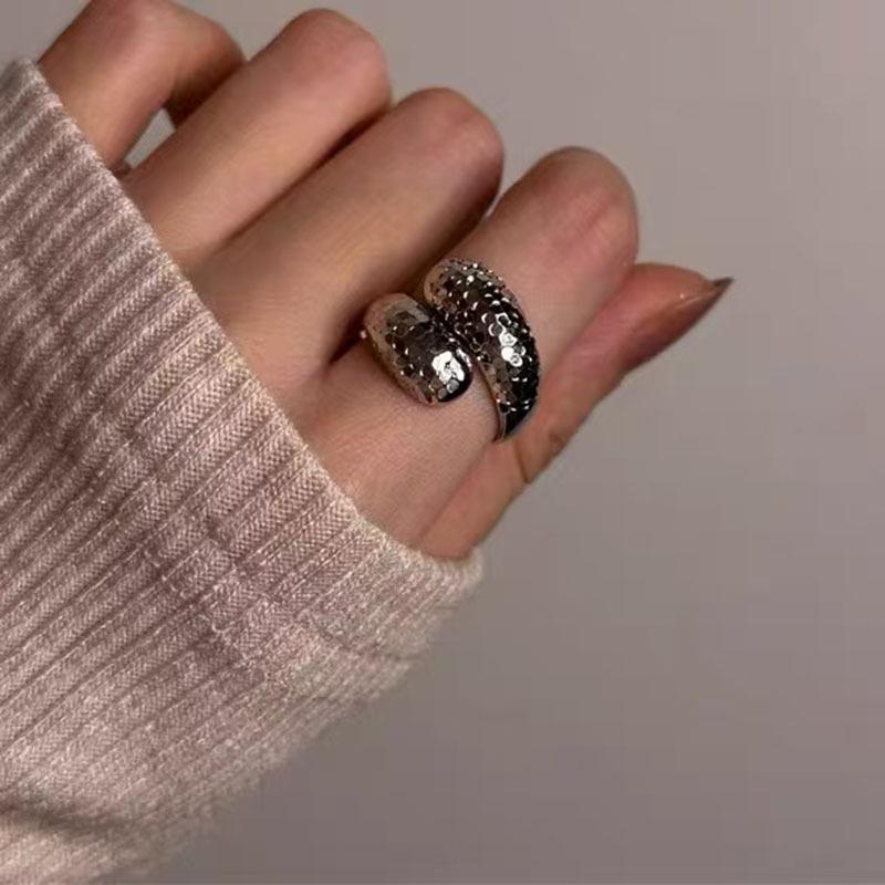 Adjustable Heart Ring: Women's 925 Sterling Silver, Retro Minimalist Style, Index Finger Fashion